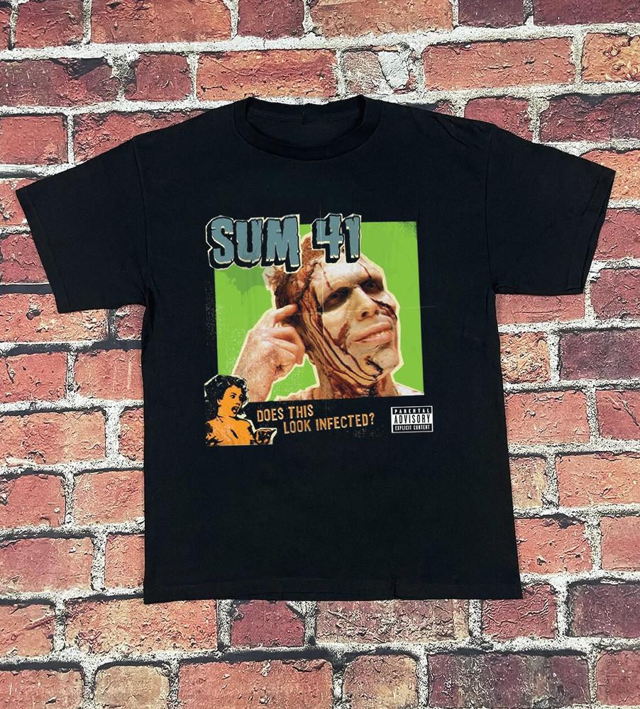 Футболка с принтом группы Sum 41  Does This Look Infected  Полный размер S-5XL Унисекс M