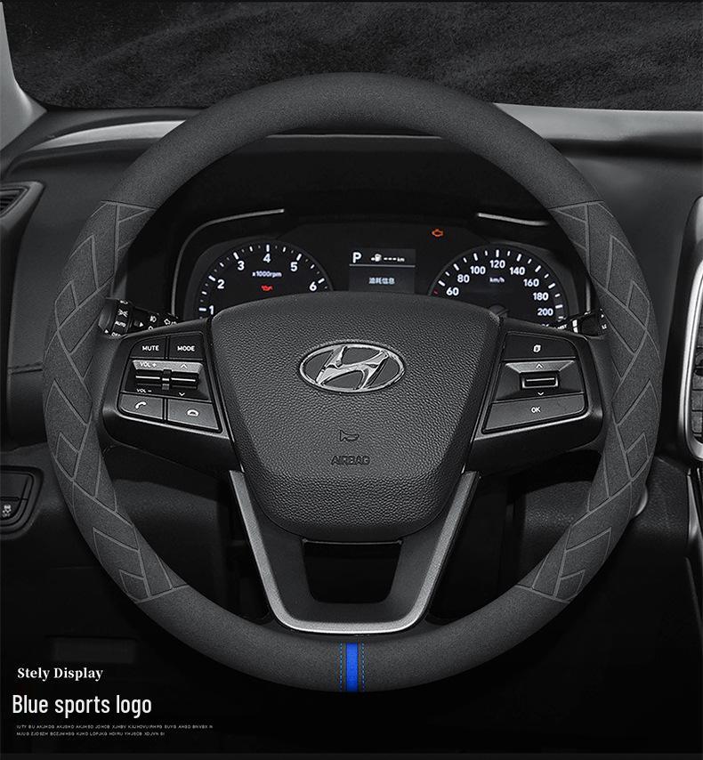 Moderní semišový potah volantu pro Elantra, Yuedong, Sonata, Fiesta, Tucson a ix35