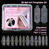 24pcs Nails Art Template Featuring 3D Patterns Stereo Printing Reusable Nails Art Mold DIY Tool B