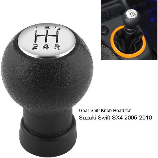 Qiilu 5 Speed Gear Shift Knob Stick Shifter Head for Swift SX4 2005-2010