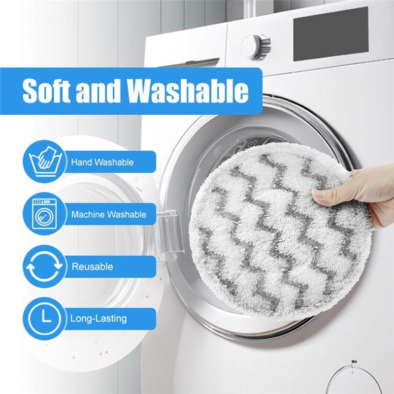 AEE4-9Pcs Mop Pads For Bissell 3897A 3712 Scrubbing Steam Mop Cleane Mop Rag Accessories