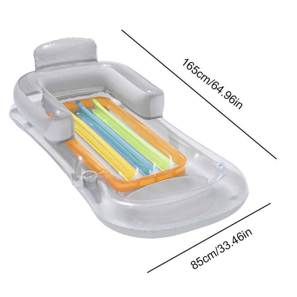 Summer Inflatable Swim Ring Float Chair Multifunctional Pool Floating Backrest Chairs Portable  Adults for Pool Water Party