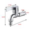 Elongated Brass Dual Outlet Washing Machine Faucet