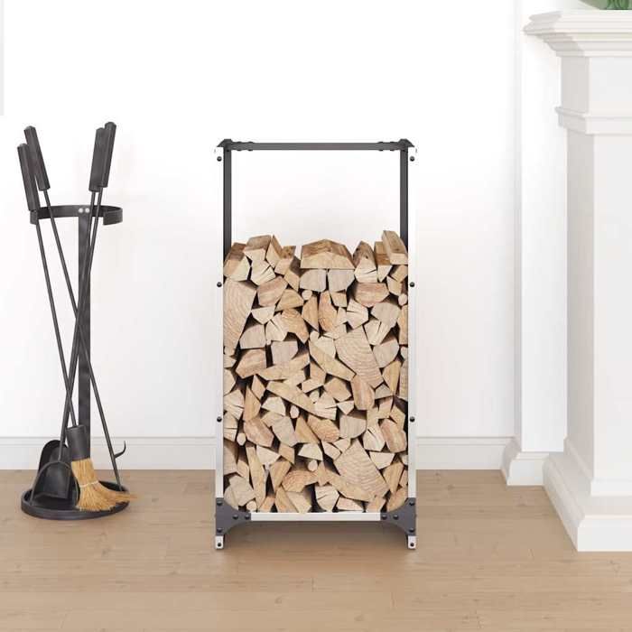 VidaXL Firewood Rack 40x30x80 Cm Stainless Steel 864235