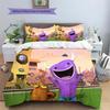 Loba and Purple Monster  Pattern Bedding Quilt Set  Home Decoration  Gift (1 * duvet cover + 2 * pillowcase  without core)