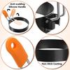 LMETJMA Egg Rings Pancake Mold Set Set Stainless Steel Fried Egg Ring Griddle Pancake Shapers with Silicone Handle JT195 2