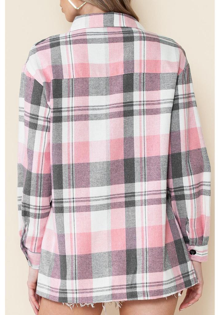 Plaid Long Sleeve Women's Shirt - 2025 European & American Fashion, Loose & Versatile Top