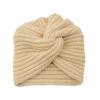 Fashion Accessories Twist Knitted Turban Hat Warm Bonnet Design Wool Turban Cap Cross Wrap Head Cashmere Bonnet Autumn Winter