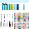 Translucent Sticky Strips 6Pcs/Set Assorted Color Index Tabs Writable Repositionable Colorful Tabs Morandi Colored Book Page Marker Labels
