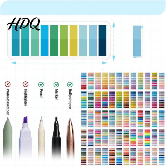 Translucent Sticky Strips 6Pcs/Set Assorted Color Index Tabs Writable Repositionable Colorful Tabs Morandi Colored Book Page Marker Labels