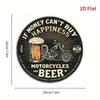 Segno in Latta Metallico Birra Decorazione Murale 20x30cm