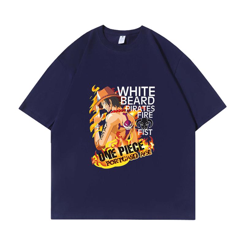 One Piece Kamen Rider Ace Print Tshirt for Men and Women Shortsleeved Pure Cotton Anime 2D Merchandise Trendy Tshirt