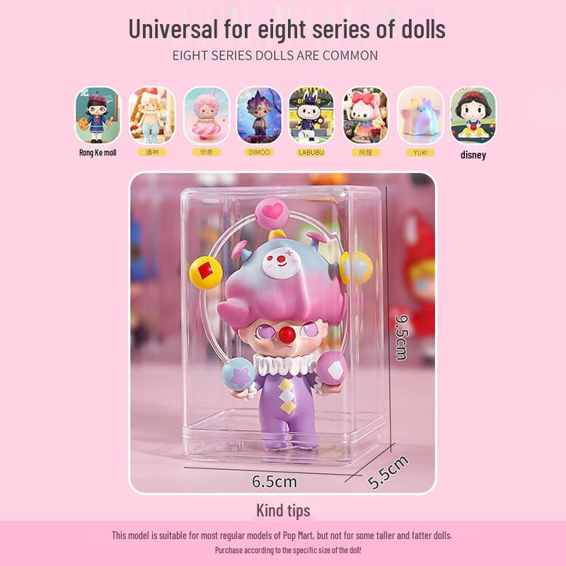 Transparent Dustproof Display Box for LEGO Figures and POP MART Dolls
