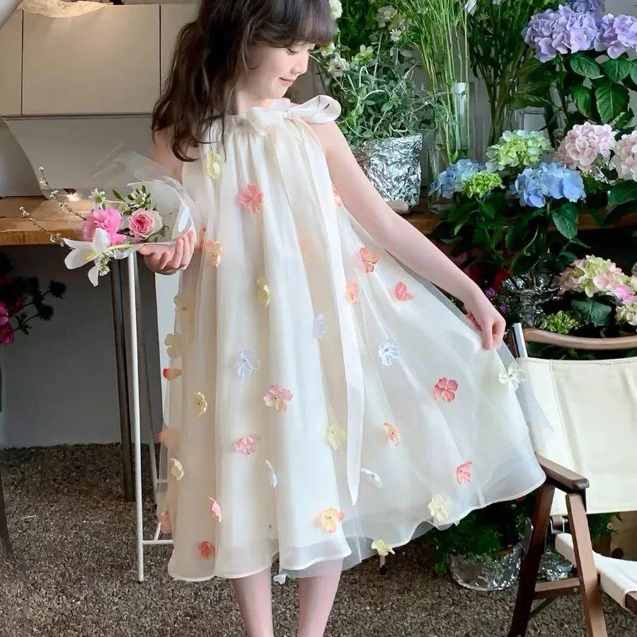 Summer Mesh Vest Dress for Kids Princess Girl Dresses Reviews Many Girls Clothes From 5 6 Years Women's 11 12 Old 8 10 14
