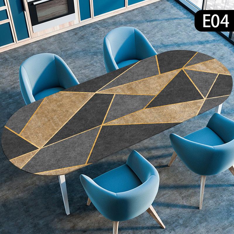 Oval Table Cover Oil-Proof Elastic Fitted Edge Dining Tablecloth Waterproof Outdoor Picnic Courtyard Coffee Tea Table Cloth