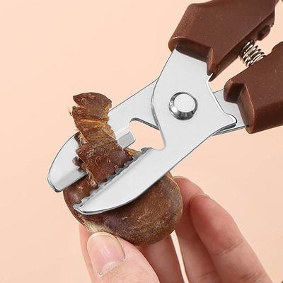 Multifunctional Nut Cracker Chestnut Shelling Tool Durable Chestnut Opener with Sharp Blade for Quick Shell Removal