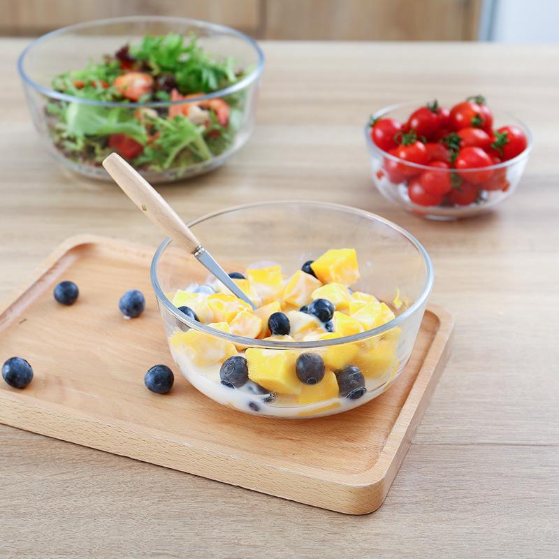 Transparent Glass Bowl for Salad, Soup, Dessert, Noodles, Rice, and Fruit
