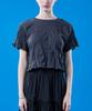 KOLEAT Summer Cooling Marmont Crop Plain Short Sleeve T-Shirt [Charcoal Gray]