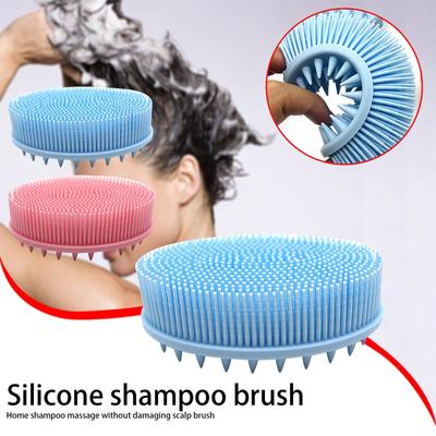 Upgrade 2 In 1 Bath And Shampoo Brush, Silicone Body  For Use In Shower, Exfoliating Body Brush, Premium Silicone Loofah, Scalp Brush
