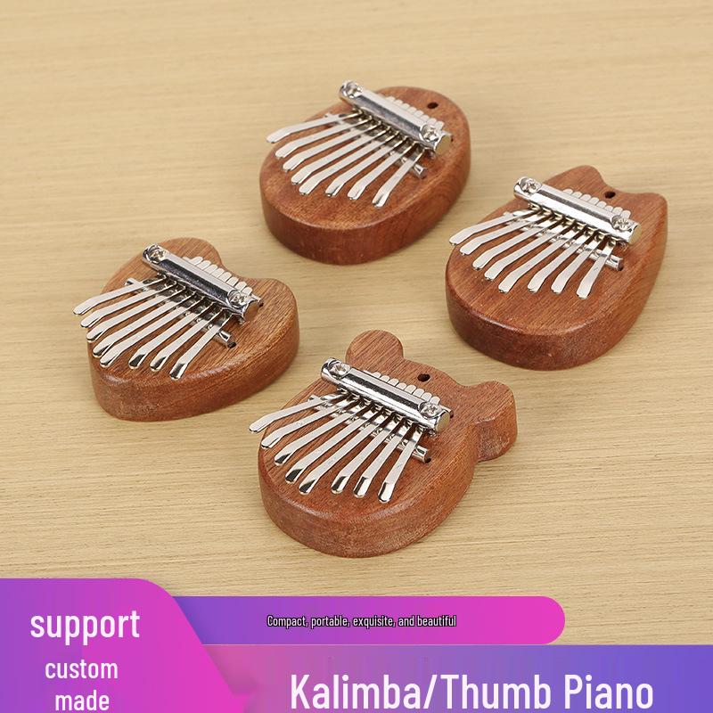 8-Tone Mini Thumb Kalimba: Solid Wood Portable Beginner Finger Piano