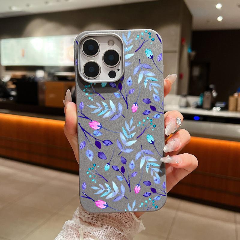 Texturovaný TPU kryt se vzorem květin pro iPhone 16 16e 15 Pro Max 14 13 12 11 Nárazuvzdorný Měkký Silikonový Kryt na Telefon