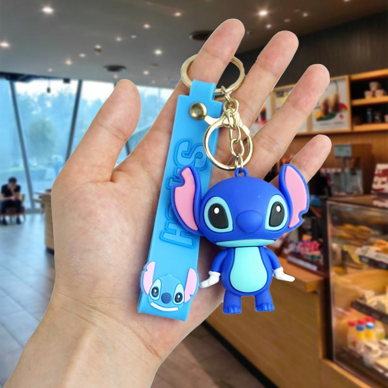 Adorable Cartoon Stitch Keychain For Girls Cute Couple Backpack Charm For Students