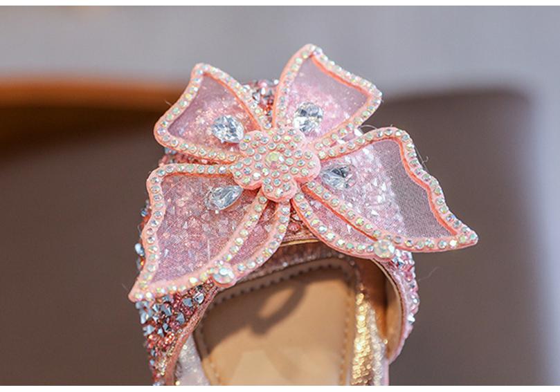 Children's Pearl Princess Closed-Toe Sandals 2026: Butterfly Dance Shoes for Toddlers & Girls