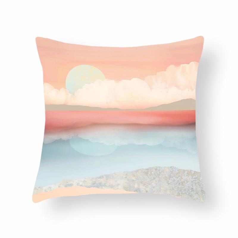 Abstract Sunrise Scenery Pillowcase Dormitory Decoration Office Living Room Sofa Home Pillowcase
