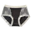Women's Comfortable Seamless Lace Patchwork Wavy Edge Cotton Crotch Triangle Briefs