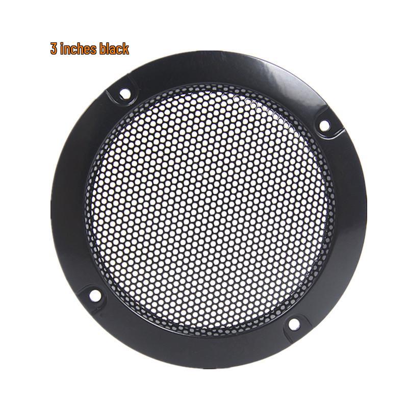 3-inch Car Speaker Grille Cover & Decorative Ring - Iron Mesh Electroacoustic Accessory.