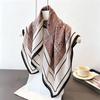 Old Money Wind Cashew Flower Cotton Brown Small Square Scarf Silk Scarf Scarf Shirt Shawl Hair Band Belt Scarf