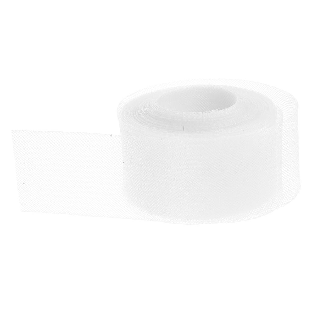 Polyester Elastic Mesh Braid 5Cm Wide Horsehair Style Trim for Sewing Boning Dressmaking Wedding Dance Gown Corset Shaping