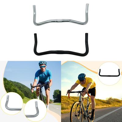 Mountain Bike Handlebar, Bicycle HandleBar Cycling Component BMX Aluminum Alloy 42cm Long Accessories Bent Bar Down Hill Bar