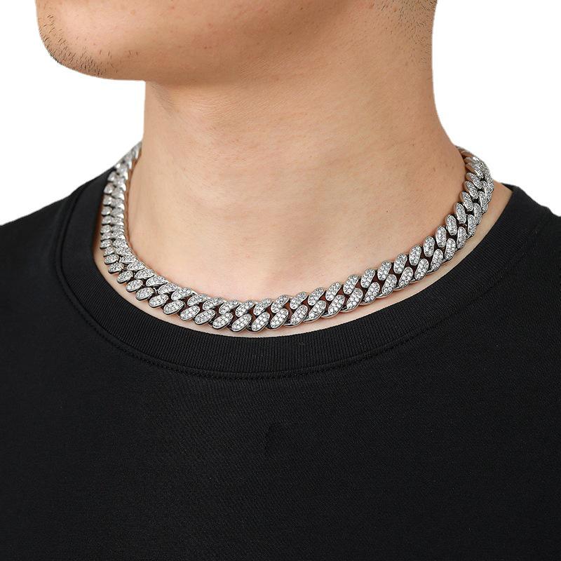 Men's 13mm Zircon-Studded Hip Hop Miami Necklace