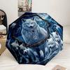 Indian Wolf Dreamcatcher Umbrella 8-Frame for Travel, camping, Casual Lightweight Portable Umbrella, Essential for every family Holidays Gift