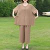 Women's Plus Size 2-Piece Casual Set, Short Sleeve Top & Elastic Waist Pants (3XL-7XL)