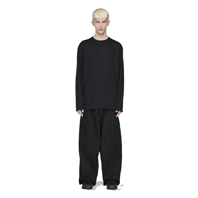 Y-3 FW25 Fashion Hip-Hop Commuter Wide-Leg Casual Pants Men bottoms Black 53-JW4621