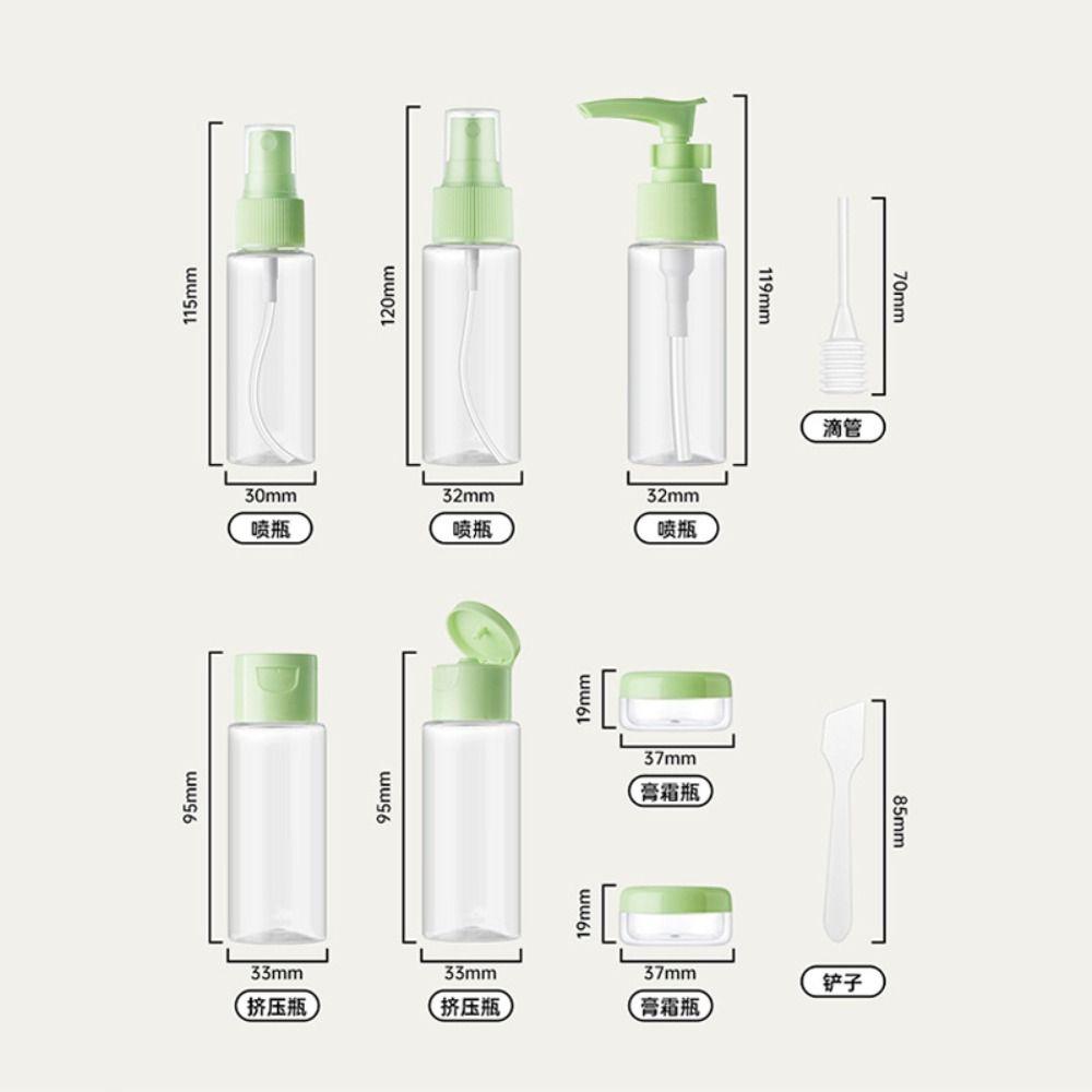 5/9pcs Soft Travel Empty Bottle Set Refillable Lotion Container Hot Refillable Bottle Travel