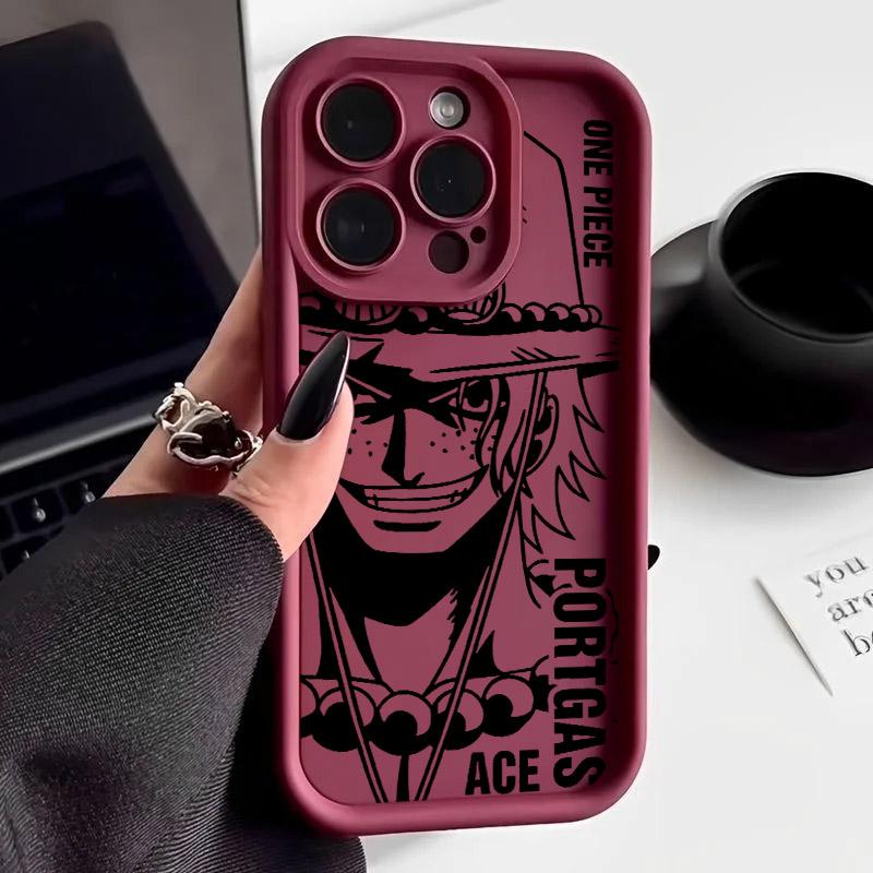 Luffy Ace Sabo Manga Ones P-PIECE Soft Case For iPhone 17 11 15 16 13 Pro Max 14 Plus 12 16 Pro 16E 17AIR Shockproof Phone Cover