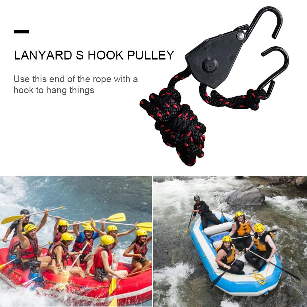 

Adjustable Hanging Lanyard Tent Lamp Lifting Pulley Hook (3/8 inch Metal)