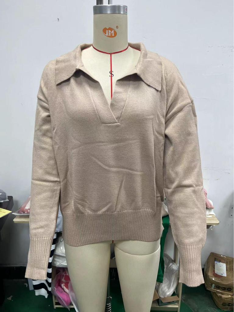 2024 Women's Trendy Solid Color Versatile Loose Casual Sweater