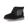UGG Kids Neumel Graphic Outline Black Grey Suede 1130787K-BGSD