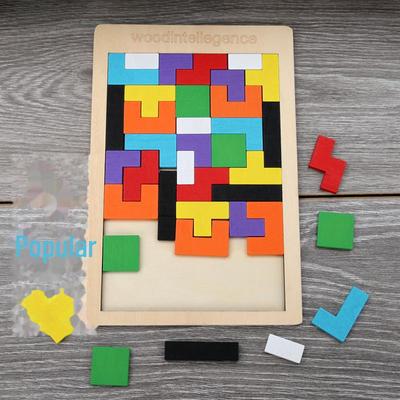 Drewniane Klocki Tetris dla Rozwoju Edukacyjnego i Poznawczego Dzieci