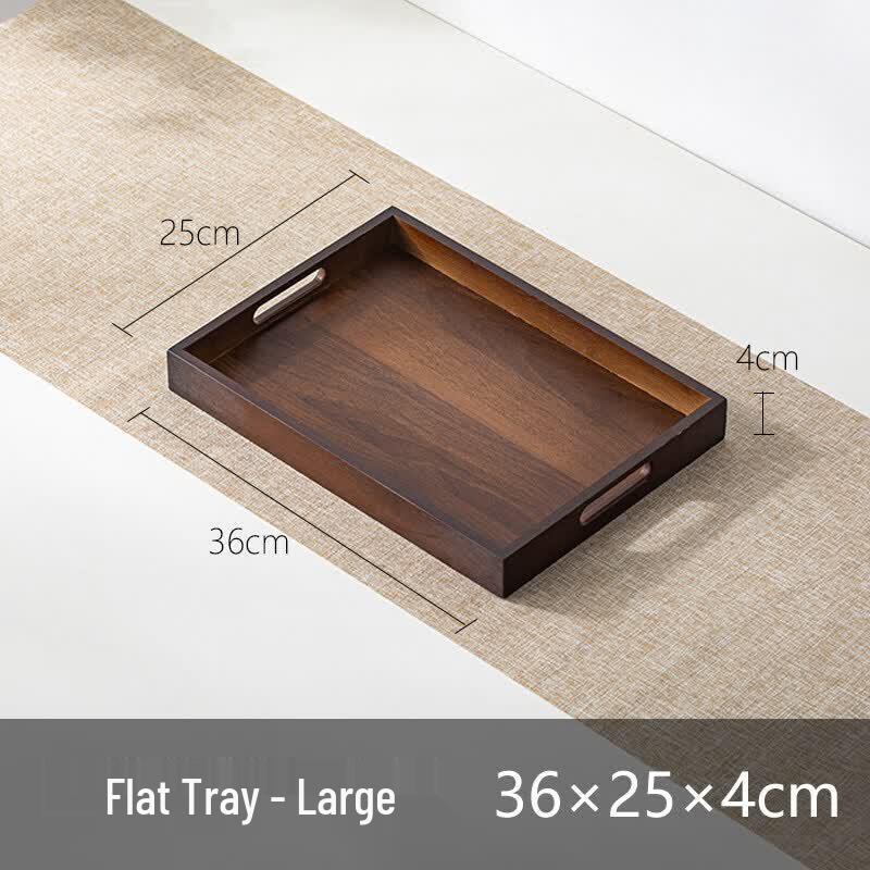 Japanese Style Rectangular Bamboo Tea Tray