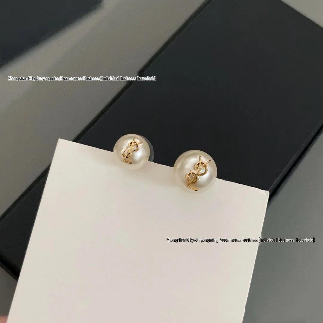 Sagrada Familia Asymmetrical Pearl YS Stud Earrings - Versatile Irregular Silver Needle for Women