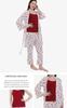 Summer 2026 Floral Women's Pajamas Three-Piece Set Long Sleeve – Wearable Outdoors, In Stock