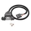 USB 2.0 Panel Mount to 5Pin Motherboard Header Extension Cable