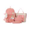 4 Pcs/Set Student Backpack Set Includes Crossbody Bag Pencil Case And Tutoring Bag Large Capacity