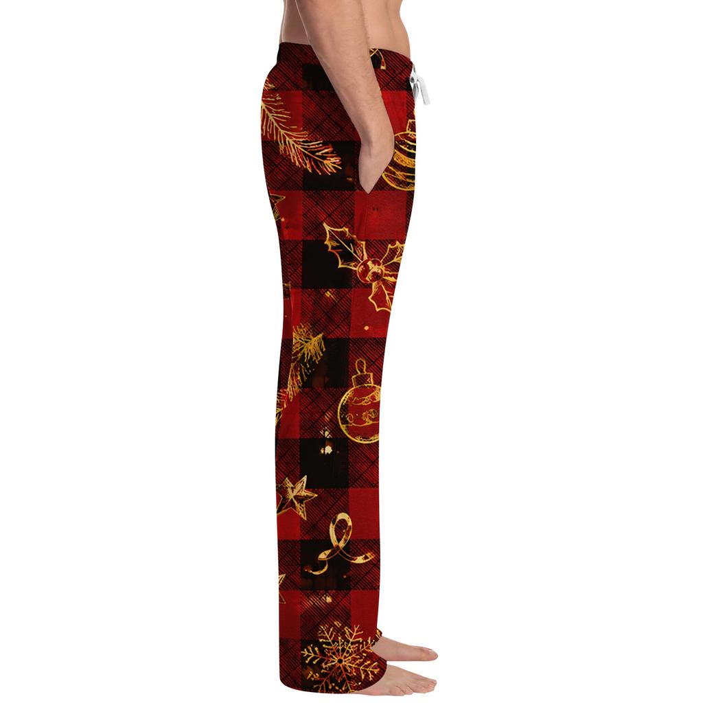Men's Christmas Printed Pajama Pants for Casual Sleep