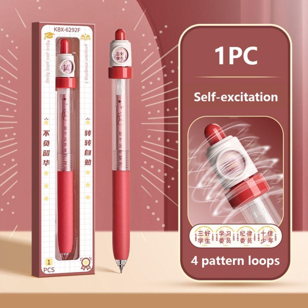 

Ручка кулькова декомпресійна з обертанням, чорне чорнило, гелева ручка, портативний інструмент для письма, подарунок для студентів Self-excitation